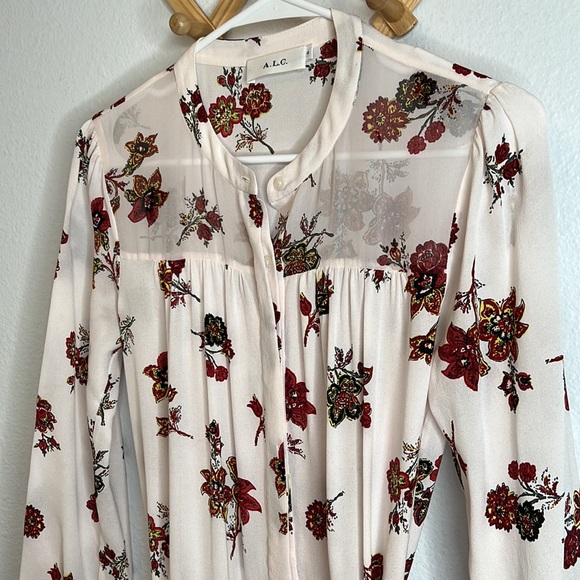 A.L.C. Rori Silk Drop Waist Dress Size 4 - Picture 6 of 10